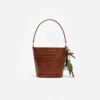 Brown Leather Bucket Bag