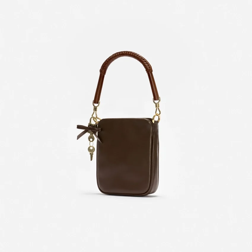Brown Leather Mini Tote Bag Brown Leather Mini Tote Bag
