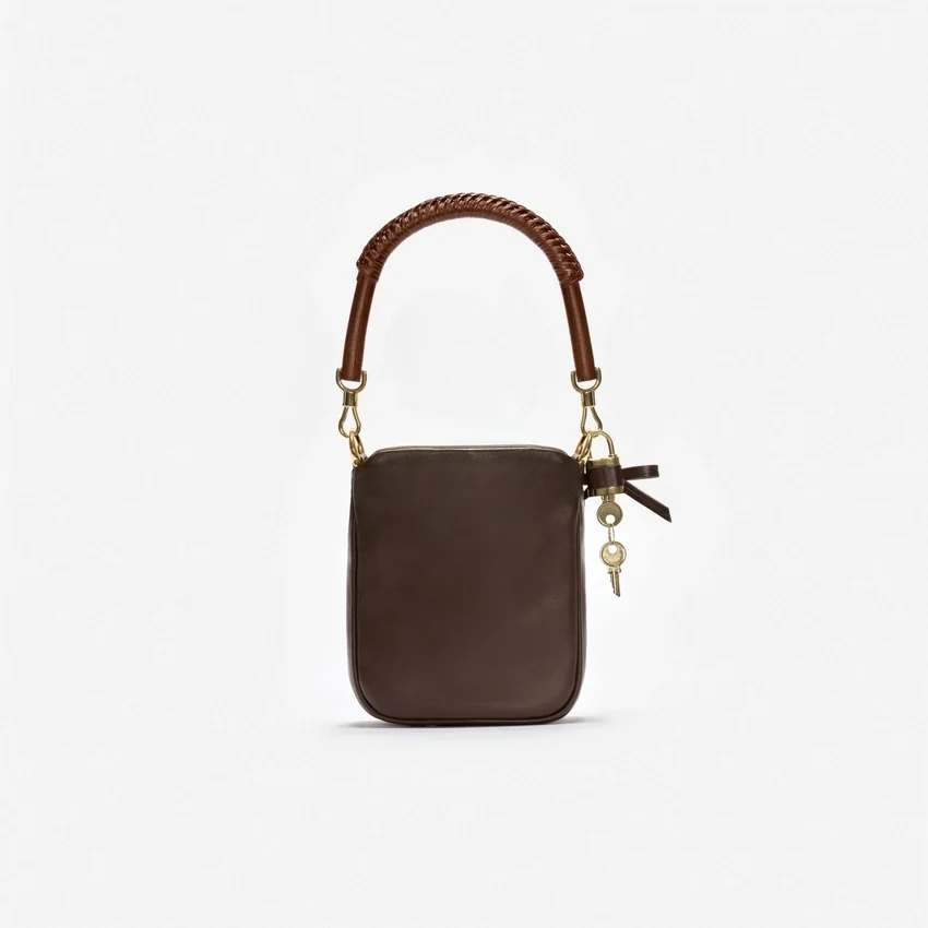 Brown Leather Mini Tote Bag Brown Leather Mini Tote Bag