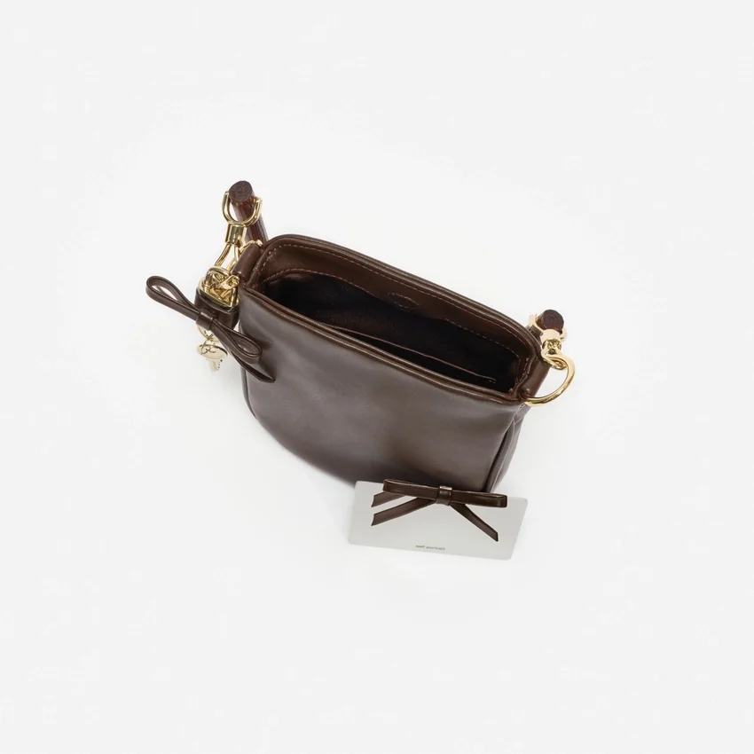 Brown Leather Mini Tote Bag Brown Leather Mini Tote Bag