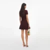 Brown Pointelle Knit Mini Skirt Brown Pointelle Knit Mini Skirt