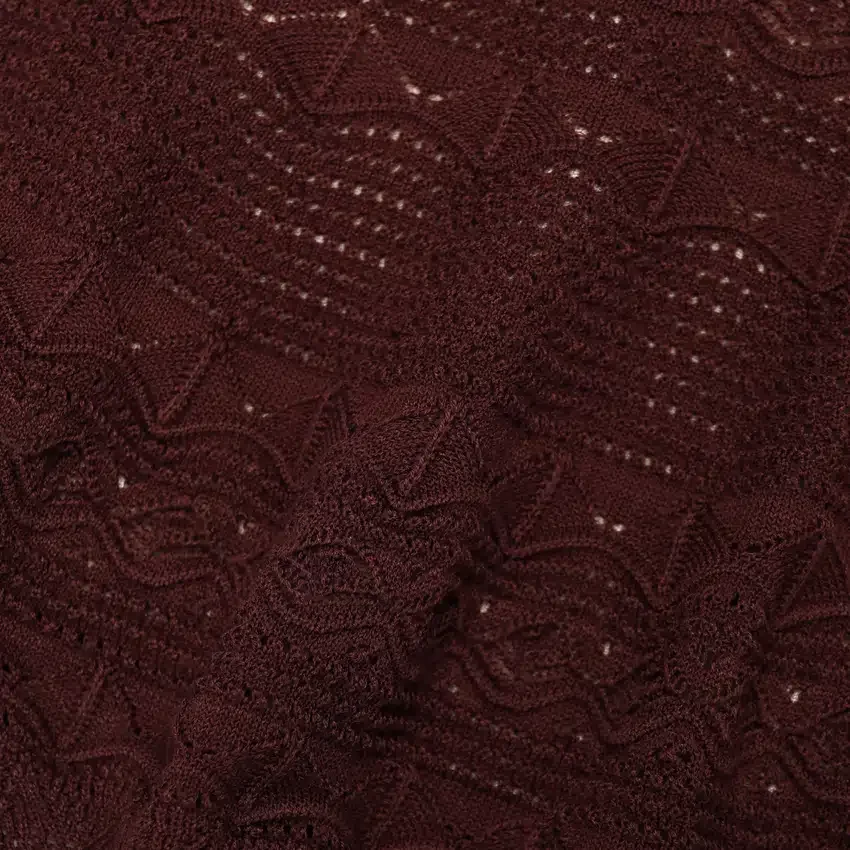 Brown Pointelle Knit Mini Skirt Brown Pointelle Knit Mini Skirt