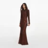 Brown Rhinestone Maxi Dress Brown Rhinestone Maxi Dress