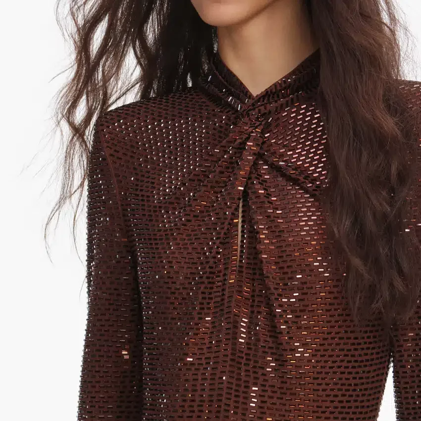 Brown Rhinestone Maxi Dress Brown Rhinestone Maxi Dress
