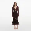 Brown Ribbed Knit Midi Skirt Brown Ribbed Knit Midi Skirt