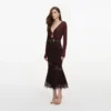 Brown Ribbed Knit Midi Skirt Brown Ribbed Knit Midi Skirt