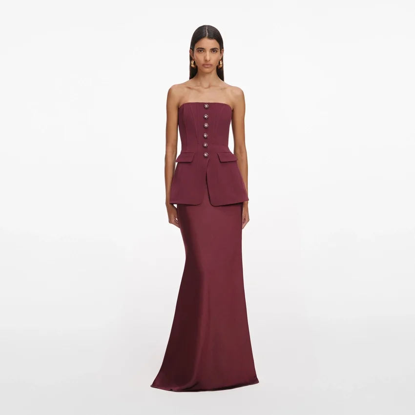 Burgundy Bandeau Maxi Dress Burgundy Bandeau Maxi Dress