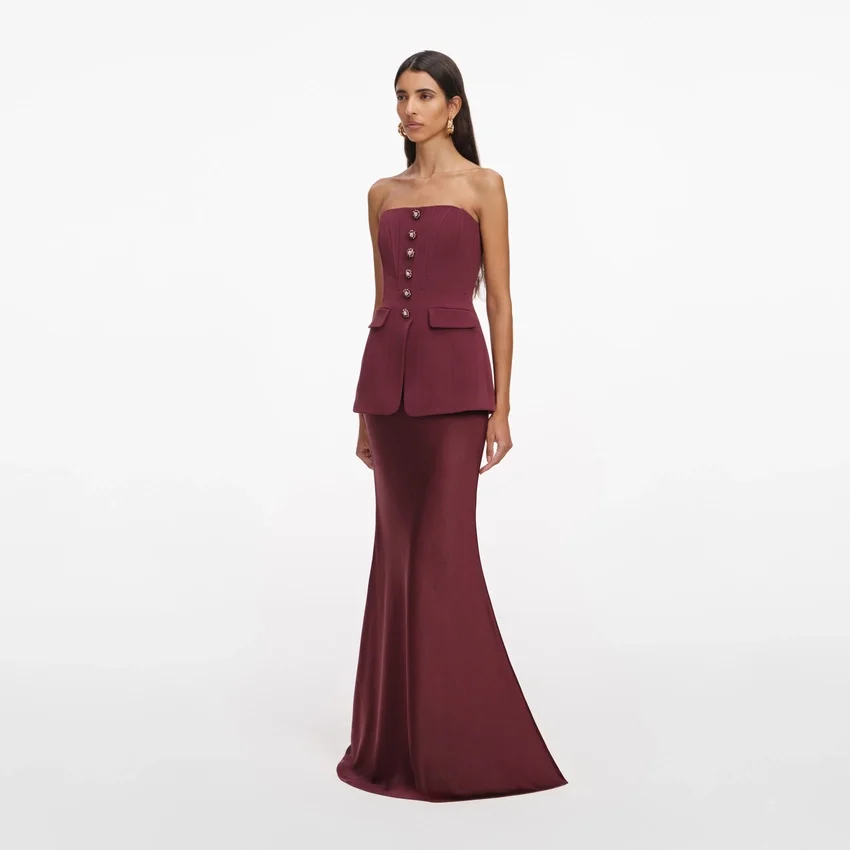 Burgundy Bandeau Maxi Dress Burgundy Bandeau Maxi Dress
