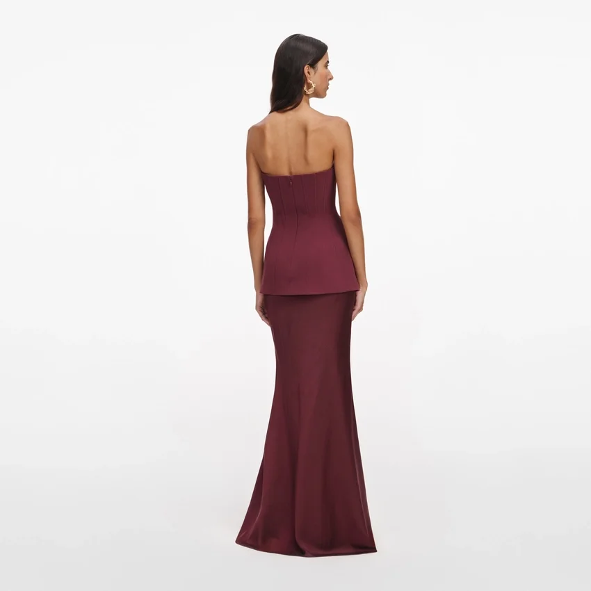 Burgundy Bandeau Maxi Dress Burgundy Bandeau Maxi Dress