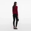 Burgundy Crystal Trim Cardigan Burgundy Crystal Trim Cardigan