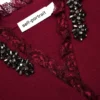 Burgundy Crystal Trim Cardigan Burgundy Crystal Trim Cardigan