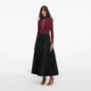 Black Cotton Midi Skirt Black Cotton Midi Skirt