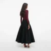 Black Cotton Midi Skirt Black Cotton Midi Skirt