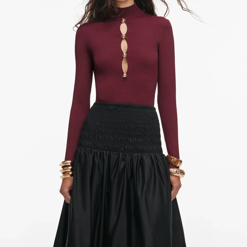 Black Cotton Midi Skirt Black Cotton Midi Skirt