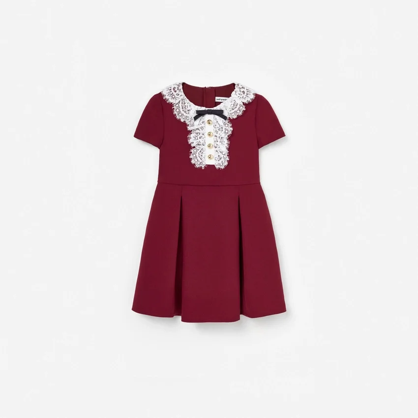 Burgundy Lace Bib Dress Burgundy Lace Bib Dress