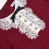 Burgundy Lace Bib Dress Burgundy Lace Bib Dress