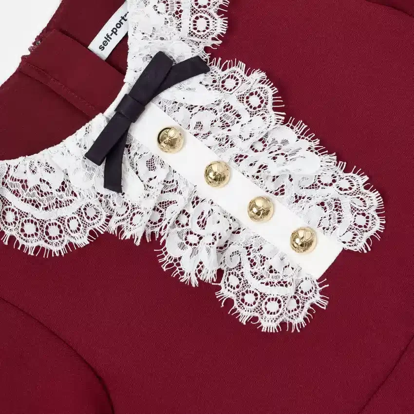 Burgundy Lace Bib Dress Burgundy Lace Bib Dress