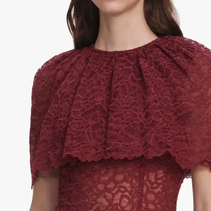 Burgundy Lace Cape Top Burgundy Lace Cape Top