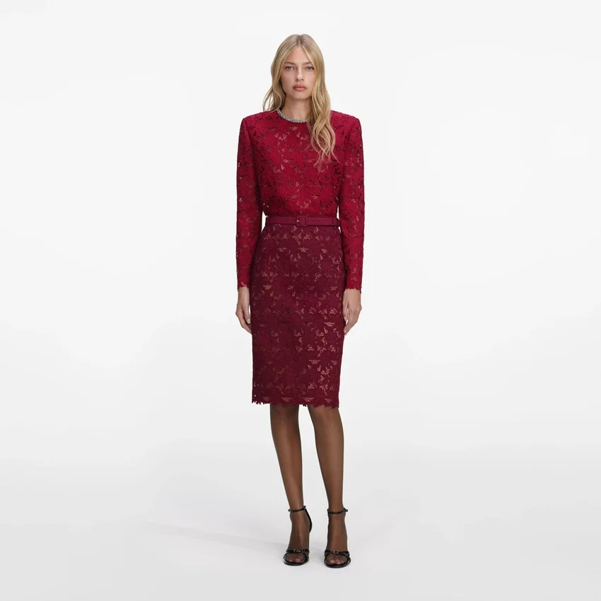 Burgundy Lace Crystal Top Burgundy Lace Crystal Top