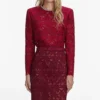 Burgundy Lace Crystal Top Burgundy Lace Crystal Top