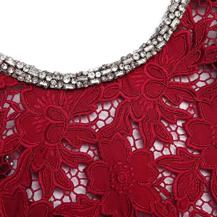 Burgundy Lace Crystal Top Burgundy Lace Crystal Top