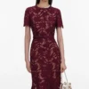 Burgundy Lace Midi Dress Burgundy Lace Midi Dress