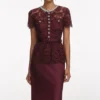 Burgundy Lace Satin Maxi Dress Burgundy Lace Satin Maxi Dress