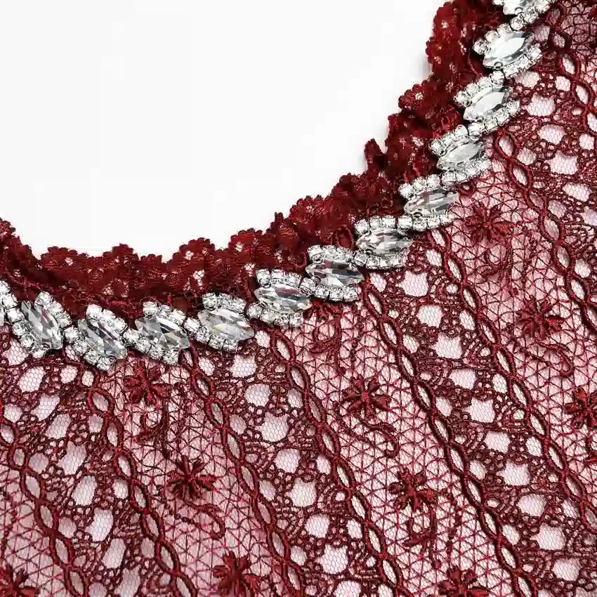 Burgundy Organza Lace Maxi Dress Burgundy Organza Lace Maxi Dress