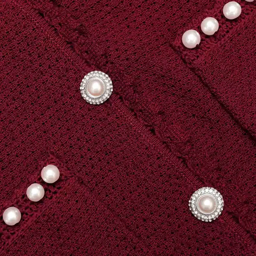 Burgundy Pearl Knit Midi Dress Burgundy Pearl Knit Midi Dress