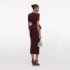 Burgundy Pointelle Knit Midi Dress Burgundy Pointelle Knit Midi Dress