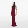 Burgundy Racer Back Viscose Knit Maxi Dress Burgundy Racer Back Viscose Knit Maxi Dress
