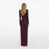 Burgundy Rhinestone Embellished Maxi Dress Burgundy Rhinestone Embellished Maxi Dress