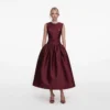 Burgundy Taffeta Midi Dress Burgundy Taffeta Midi Dress