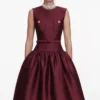 Burgundy Taffeta Midi Dress Burgundy Taffeta Midi Dress