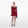 Burgundy Viscose Knit Mini Dress Burgundy Viscose Knit Mini Dress