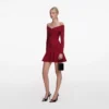 Burgundy Viscose Knit Mini Dress Burgundy Viscose Knit Mini Dress
