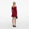 Burgundy Viscose Knit Mini Dress Burgundy Viscose Knit Mini Dress
