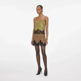 Champagne Crystal Chainmail Top