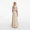 Champagne Floral Embellished Maxi Dress Champagne Floral Embellished Maxi Dress