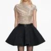 Champagne Rhinestone Drape Top Champagne Rhinestone Drape Top