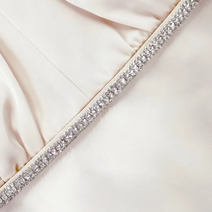 Champagne Satin Maxi Dress Champagne Satin Maxi Dress