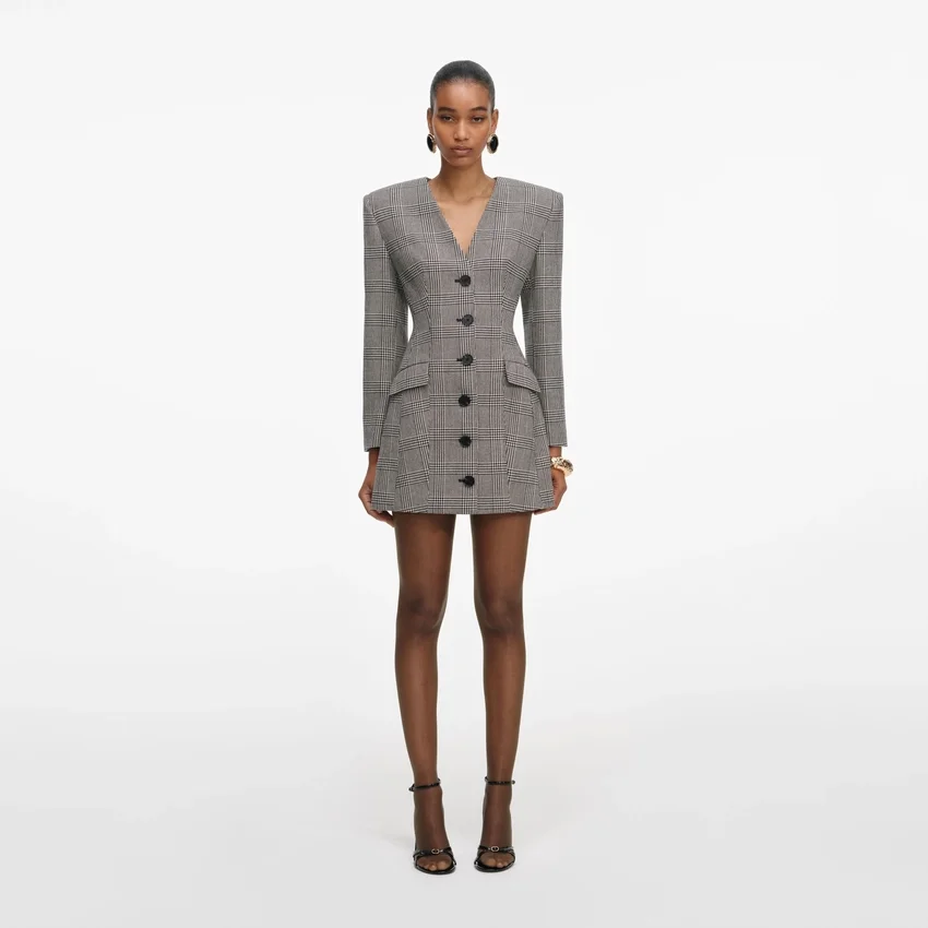 Check Blazer Mini Dress Check Blazer Mini Dress