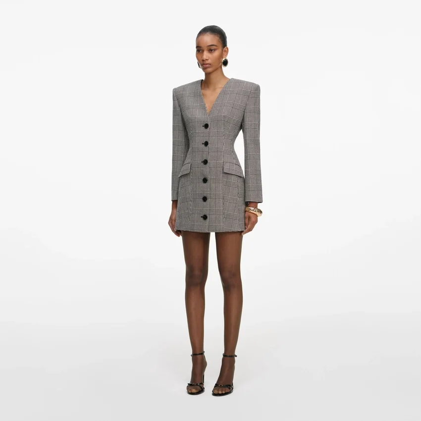 Check Blazer Mini Dress Check Blazer Mini Dress
