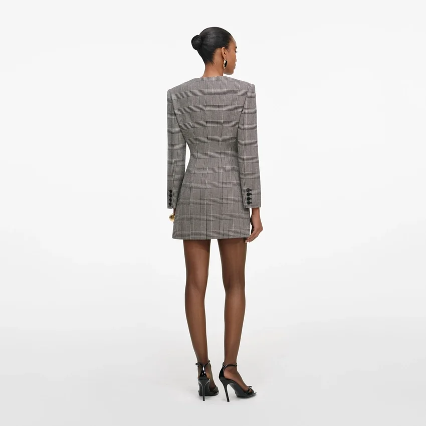 Check Blazer Mini Dress Check Blazer Mini Dress