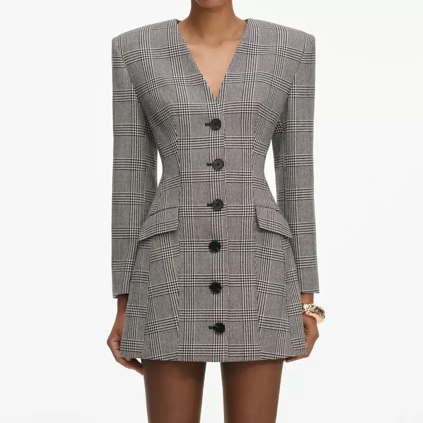 Check Blazer Mini Dress Check Blazer Mini Dress