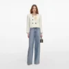 Cream 3D Flower Jacket