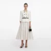 Cream 3D Flower Polka Dot Midi Dress Cream 3D Flower Polka Dot Midi Dress