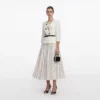 Cream 3D Flower Polka Dot Midi Dress Cream 3D Flower Polka Dot Midi Dress