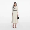 Cream 3D Flower Tailored Midi Dress Cream 3D Flower Tailored Midi Dress