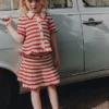 Cream And Red Stripe Knitted Skirt Cream And Red Stripe Knitted Skirt